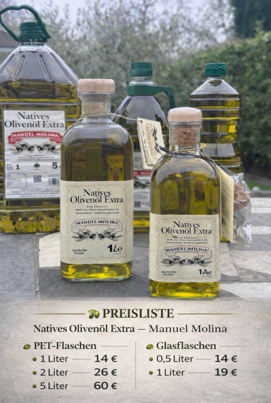 Natives Olivenöl Extra – Glasflasche